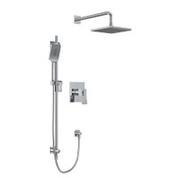 Riobel Zendo Thermostatic Shower System with Shower Head and Hand Shower - Chrome