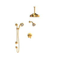 Rohl Acqui Thermostatic Shower System with Shower Head and Hand Shower - Italian Brass Rohl Acqui Thermostatic Shower System with Shower Head and Hand Shower - Italian Brass