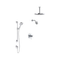 Rohl Palladian Pressure Balanced, Thermostatic Shower System with Shower Head, Hand Shower, and Valve Trim Polished Chrome Rohl Palladian Pressure Balanced, Thermostatic Shower System with Shower Head, Hand Shower, and Valve Trim Polished Chrome