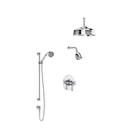 Rohl Georgian Era Thermostatic Shower System with Shower Head, Hand Shower, and Hose - Polished Chrome