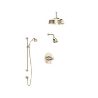 Rohl Edwardian Thermostatic Shower System with Shower Head, Hand Shower and Hose Satin Nickel Rohl Edwardian Thermostatic Shower System with Shower Head, Hand Shower and Hose Satin Nickel