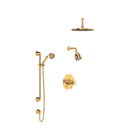Rohl Deco Thermostatic Shower System with Shower Head, Hand Shower, and Hose -English Gold Rohl Deco Thermostatic Shower System with Shower Head, Hand Shower, and Hose -English Gold