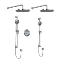 Riobel CS Thermostatic Shower System with Shower Head and Hand Shower -Chrome