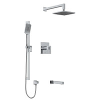 Riobel Kubik Thermostatic Shower System with Shower Head and Hand Shower -Chrome Riobel Kubik Thermostatic Shower System with Shower Head and Hand Shower -Chrome
