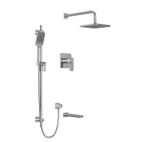 Riobel Equinox Thermostatic Shower System with Shower Head and Hand Shower  Chrome Riobel Equinox Thermostatic Shower System with Shower Head and Hand Shower  Chrome