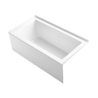Kohler Underscore 60" Soaking Bathtub for Three Wall Alcove Installation with Right Drain White Kohler Underscore 60" Soaking Bathtub for Three Wall Alcove Installation with Right Drain White
