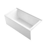 Kohler Underscore 60" Soaking Bathtub for Three Wall Alcove Installation with Right Drain and 68 Gallon Water Capacity White Kohler Underscore 60" Soaking Bathtub for Three Wall Alcove Installation with Right Drain and 68 Gallon Water Capacity White