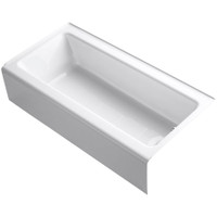 Kohler Bellwether Bath Tub 60" L x 30 1/4" W Cast Iron Soaking for Three Wall Alcove Installations with Integral Apron and Right Drain - White Kohler Bellwether Bath Tub 60" L x 30 1/4" W Cast Iron Soaking for Three Wall Alcove Installations with Integral Apron and Right Drain - White