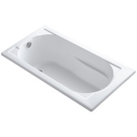 Kohler Devonshire Collection 60" Drop In Soaking Bath Tub with Reversible Drain - White Kohler Devonshire Collection 60" Drop In Soaking Bath Tub with Reversible Drain - White