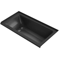 Kohler Archer 60" ExoCrylic Soaking Bathtub for Alcove Installations with Right Hand Drain - Black Black