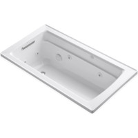 Kohler Archer Collection 60" Drop In Jetted Whirlpool Bath Tub with Reversible Drain - White Kohler Archer Collection 60" Drop In Jetted Whirlpool Bath Tub with Reversible Drain - White
