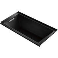 Kohler Underscore 60" Soaking Tub with Left Drain - Black Black