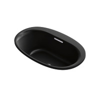 Kohler Underscore 60" Drop-In or Undermount Soaking Bathtub with Center Drain - Black Black Kohler Underscore 60" Drop-In or Undermount Soaking Bathtub with Center Drain - Black Black