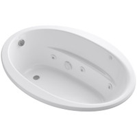 Kohler Sunward Collection 60" Drop In Jetted Whirlpool Bath Tub with Reversible Drain - White Kohler Sunward Collection 60" Drop In Jetted Whirlpool Bath Tub with Reversible Drain - White