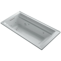 Kohler Archer Collection 72" Drop In Jetted Whirlpool Bath Tub with Reversible Drain  - Ice Grey Kohler Archer Collection 72" Drop In Jetted Whirlpool Bath Tub with Reversible Drain  - Ice Grey