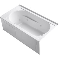 Kohler Devonshire Collection 60" Three Wall Alcove Jetted Whirlpool Bath Tub with Right Side Drain -White Kohler Devonshire Collection 60" Three Wall Alcove Jetted Whirlpool Bath Tub with Right Side Drain -White
