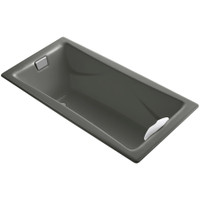 Kohler Tea-For-Two 72" Drop In Cast Iron Soaking Tub with Reversible Drain - Thunder Grey Kohler Tea-For-Two 72" Drop In Cast Iron Soaking Tub with Reversible Drain - Thunder Grey