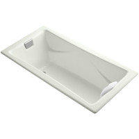 Kohler Tea-For-Two 72" Drop In Cast Iron Soaking Tub with Reversible Drain - Dune Kohler Tea-For-Two 72" Drop In Cast Iron Soaking Tub with Reversible Drain - Dune