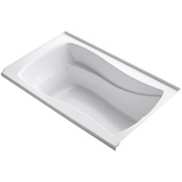 Kohler Mariposa Collection 60" Three Wall Alcove Soaking Bath Tub with Right Hand Drain and Textured Bottom - White Kohler Mariposa Collection 60" Three Wall Alcove Soaking Bath Tub with Right Hand Drain and Textured Bottom - White