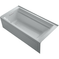 Kohler Archer 72" Three Wall Alcove Acrylic Air Tub with Left Drain and Overflow - Comfort Depth Design - Ice Grey Kohler Archer 72" Three Wall Alcove Acrylic Air Tub with Left Drain and Overflow - Comfort Depth Design - Ice Grey