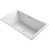 Kohler Underscore 72" Soaking Tub with Center Drain and Bask Heating Technology - White Kohler Underscore 72" Soaking Tub with Center Drain and Bask Heating Technology - White