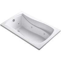 Kohler Mariposa Collection 60" Drop In Jetted Whirlpool Bath Tub with Reversible Drain -White Kohler Mariposa Collection 60" Drop In Jetted Whirlpool Bath Tub with Reversible Drain -White