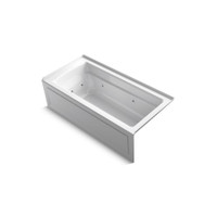 Kohler Archer 66" Three Wall Alcove Acrylic Whirlpool Tub with Right Drain and Overflow - White Kohler Archer 66" Three Wall Alcove Acrylic Whirlpool Tub with Right Drain and Overflow - White