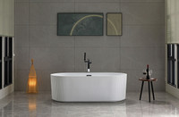 Pinnacle 67 inch Freestanding Bathtub White Pinnacle 67 inch Freestanding Bathtub White