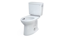 Toto Drake® Two-piece Toilet, 1.28 GPF, Elongated Bowl With Right Hand Lever - Cotton Toto Drake® Two-piece Toilet, 1.28 GPF, Elongated Bowl With Right Hand Lever - Cotton