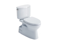 Toto Vespin® II Two-Piece Toilet, Elongated Bowl - 1.28 GPF - WASHLET®+ Connection With Left Hand Lever - Cotton Toto Vespin® II Two-Piece Toilet, Elongated Bowl - 1.28 GPF - WASHLET®+ Connection With Left Hand Lever - Cotton