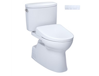 Toto Vespin® II WASHLET®+ S7A Two-Piece Toilet - 1.28 GPF With Auto Flush - Cotton Toto Vespin® II WASHLET®+ S7A Two-Piece Toilet - 1.28 GPF With Auto Flush - Cotton