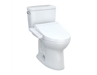 Toto Drake® WASHLET®+ C2 Two-Piece Toilet - 1.28 GPF - Universal Height 12 Inch Rough-In - Cotton Toto Drake® WASHLET®+ C2 Two-Piece Toilet - 1.28 GPF - Universal Height 12 Inch Rough-In - Cotton