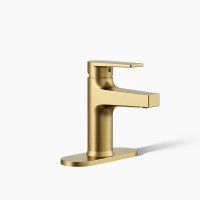 Kohler Taut® Single-handle Bathroom Sink Faucet, 1.2 GPM Vibrant Brushed Moderne Brass Kohler Taut® Single-handle Bathroom Sink Faucet, 1.2 GPM Vibrant Brushed Moderne Brass