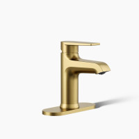 Kohler Hint® Single-handle Bathroom Sink Faucet, 1.2 GPM Vibrant Brushed Moderne Brass Kohler Hint® Single-handle Bathroom Sink Faucet, 1.2 GPM Vibrant Brushed Moderne Brass