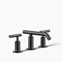 Kohler Purist® Widespread Bathroom Sink Faucet With Lever Handles, 1.2 GPM - Matte Black Kohler Purist® Widespread Bathroom Sink Faucet With Lever Handles, 1.2 GPM - Matte Black