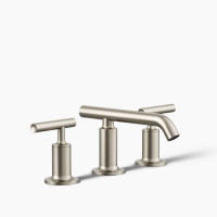 Kohler Purist® Widespread Bathroom Sink Faucet With Lever Handles, 1.2 GPM - Vibrant Brushed Nickel