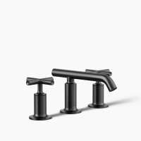 Kohler Purist® Widespread Bathroom Sink Faucet With Cross Handles, 1.2 GPM - Matte Black Kohler Purist® Widespread Bathroom Sink Faucet With Cross Handles, 1.2 GPM - Matte Black