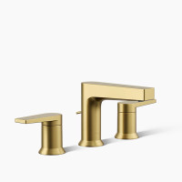 Kohler Taut® Widespread Bathroom Sink Faucet, 1.2 GPM - Vibrant Brushed Moderne Brass Kohler Taut® Widespread Bathroom Sink Faucet, 1.2 GPM - Vibrant Brushed Moderne Brass