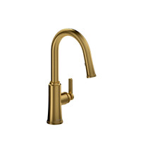 Riobel Trattoria Pulldown Kitchen Faucet With C-Spout - Brushed Gold