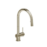 Riobel Azure Pull-Down Touchless Kitchen Faucet with C-Spout - Polished Nickel