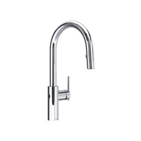 Riobel Lateral Pull-Down Touchless Kitchen Faucet With C-Spout - Chrome
