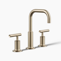 Kohler Purist® Widespread bathroom sink faucet with Lever handles 1.2 gpm - Vibrant Brushed Bronze