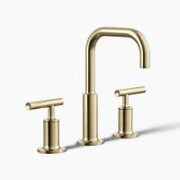 Kohler Purist® Widespread bathroom sink faucet with Lever handles 1.2 gpm - Vibrant French Gold Kohler Purist® Widespread bathroom sink faucet with Lever handles 1.2 gpm - Vibrant French Gold