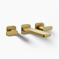 Kohler Parallel® Wall-mount Bathroom Sink Faucet Trim, 1.2 GPM - Vibrant Brushed Moderne Brass Kohler Parallel® Wall-mount Bathroom Sink Faucet Trim, 1.2 GPM - Vibrant Brushed Moderne Brass