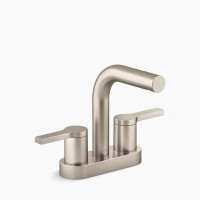 Kohler Elate® Centerset Bathroom Sink Faucet, 1.2 GPM - Vibrant Brushed Nickel Kohler Elate® Centerset Bathroom Sink Faucet, 1.2 GPM - Vibrant Brushed Nickel
