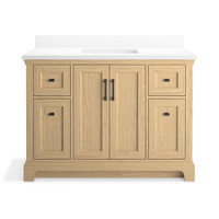 Kohler Charlemont 49" Free Standing Single Basin Vanity Set with Cabinet and Quartz Vanity Top - Light Oak Kohler Charlemont 49" Free Standing Single Basin Vanity Set with Cabinet and Quartz Vanity Top - Light Oak
