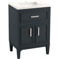 Kohler Southerk 24" Free Standing Single Basin Vanity Set with Cabinet and Quartz Vanity Top - Slate Grey Kohler Southerk 24" Free Standing Single Basin Vanity Set with Cabinet and Quartz Vanity Top - Slate Grey