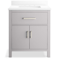 Kohler Kresla 31" Free Standing Single Basin Vanity Set with Cabinet and Quartz Vanity Top -  Atmos Grey Kohler Kresla 31" Free Standing Single Basin Vanity Set with Cabinet and Quartz Vanity Top -  Atmos Grey