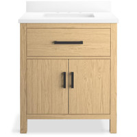 Kohler Kresla 31" Free Standing Single Basin Vanity Set with Cabinet and Quartz Vanity Top - Light Oak Kohler Kresla 31" Free Standing Single Basin Vanity Set with Cabinet and Quartz Vanity Top - Light Oak