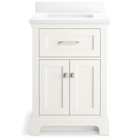 Kohler Charlemont 25" Free Standing Single Basin Vanity Set with Cabinet and Quartz Vanity Top - White Kohler Charlemont 25" Free Standing Single Basin Vanity Set with Cabinet and Quartz Vanity Top - White